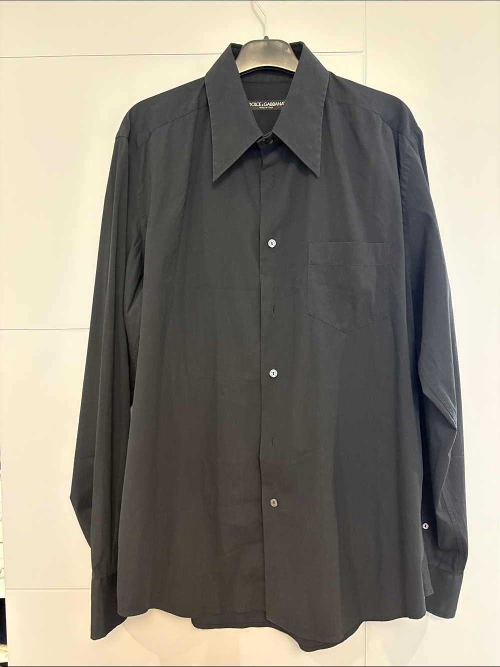 Dolce & Gabbana vintage Black Men's Long-Sleeve Button-Up Dress Shirt